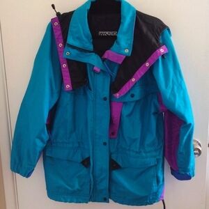 Jansport 90's Vintage Color Block Nylon Jacket Outdoor Gorpcore Ski